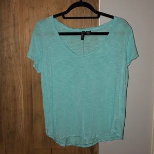 Teal scoop-neck t-shirt
